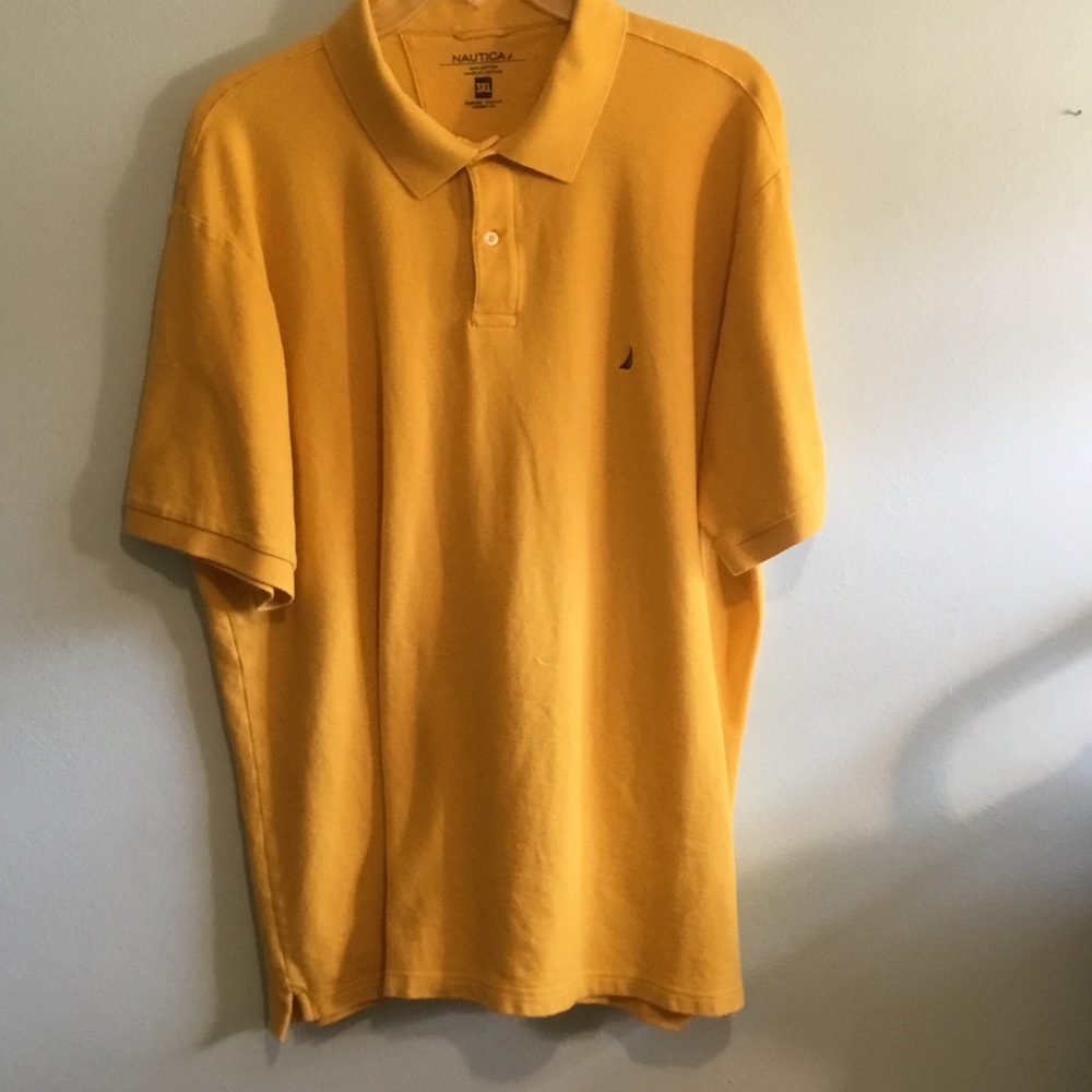 Nautica Men’s Bright Yellow Polo with Sail Logo